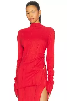 Длинный рукав Jade Cropper, red