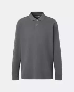 Длинный рукав мужской поло Easy Wear, серый