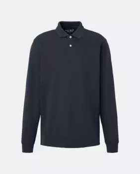 Длинный рукав мужской поло Easy Wear, темно-синий