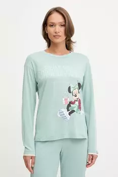 Длинный рукав пижамный United Colors Of Benetton, бирюзовый