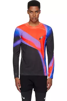 Длинный рукав, принтованная технологичная футболка Soar Running, мультиколор