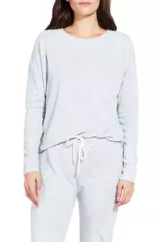 Длинный рукав, свитер, вязаный свитер, светло-серый меланжевый цвет Kensie