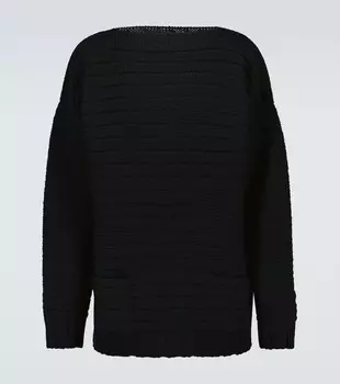Длинный шерстяной свитер Prada, черный