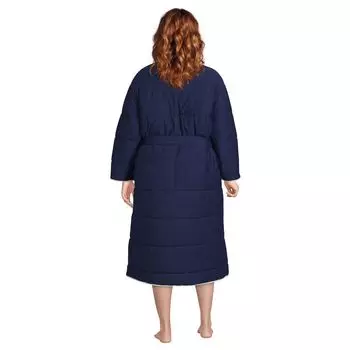 Длинный стеганый халат Lands' End больших размеров Lands' End