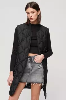 Длинный студийный жакет Superdry, черный