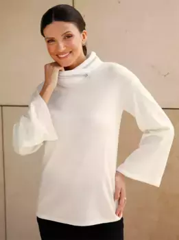 Длинный свитер Classic Basics "свитер с воротником-стойкой", цвет Champagner