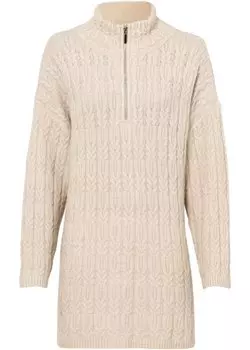 Длинный свитер косой вязки Rainbow, бежевый