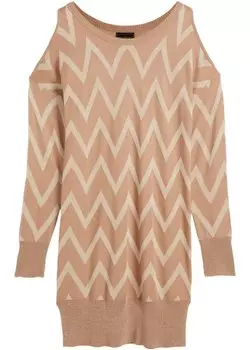 Длинный свитер с вырезами Bpc Selection, бежевый