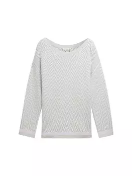 Длинный свитер Tom Tailor Women + Sweater, светло-серый