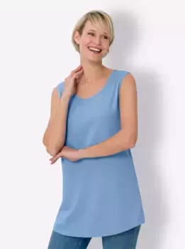 Длинный топ Classic Basics, голубой