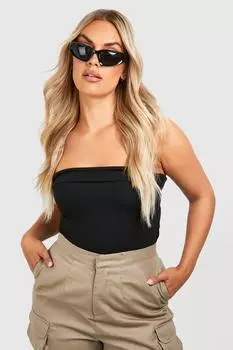 Длинный топ plus бандо Boohoo, черный