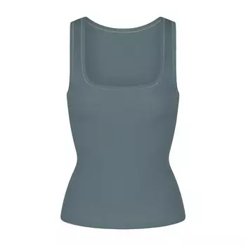 Длинный топ SKIMS Cotton Rib, цвет Kyanite