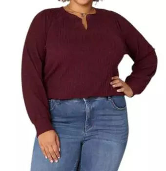 Длинный топ со сборками цвета «Хезер Винно-ягодный» Democracy, цвет heather wineberry