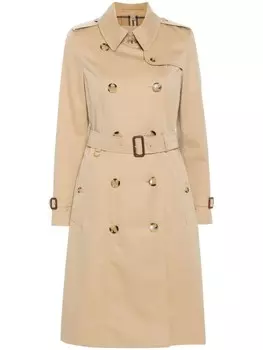 Длинный тренч Chelsea Heritage Burberry, нейтральный цвет