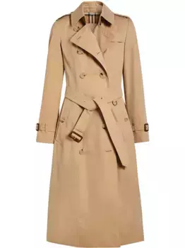 Длинный тренч Chelsea Heritage BURBERRY, нейтральный