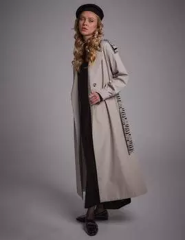 Длинный тренч с анималистичным принтом Kayra