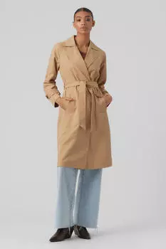 Длинный тренч Vero Moda, коричневый