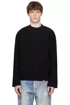 Длинный вафельный футболка с длинным рукавом Represent, черный