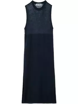 Длинный вязаный жилет Sunnei, синий