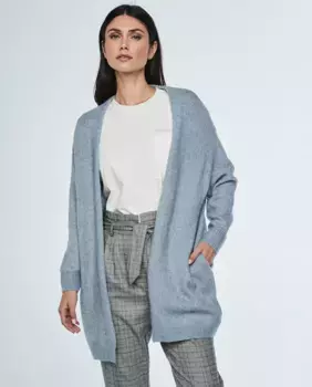 Длинный женский кардиган с карманами & Me Unlimited, светло-голубой