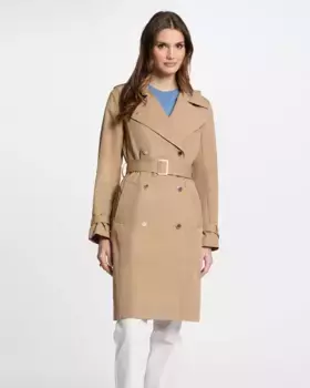 Длинный женский тренч с поясом Morgan, цвет Camel