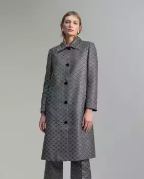 Длинный женский жакет с монограммой Lola Casademunt, серый