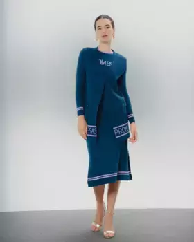 Длинный женский жилет Promesas Dolores Promesas, синий