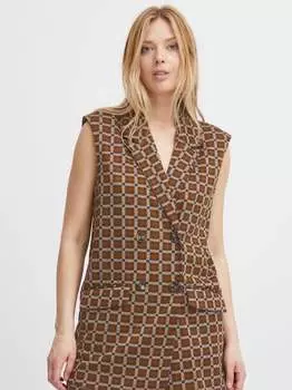 Длинный жилет байрован B.Young, мультиколор