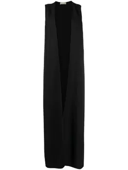Длинный жилет без застежки Elie Saab, черный