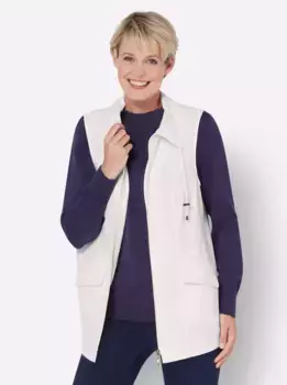 Длинный жилет Classic Basics, цвет Ecru