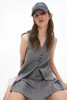 Длинный жилет H&M, серый