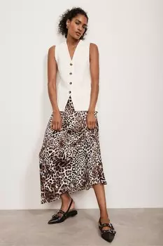 Длинный жилет из смеси шерсти Mint Velvet, белый