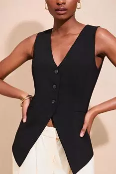 Длинный жилет Lipsy, черный