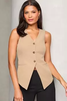 Длинный жилет Lipsy, коричневый