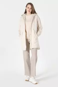 Длинный жилет с капюшоном и поясом Colin'S, бежевый