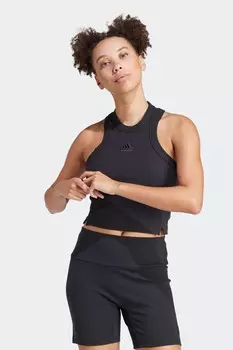Длинный жилет в рубчик Adidas, черный