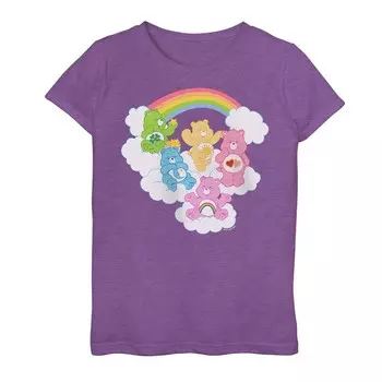 Для девочек 7–16 лет Care Bears Bear Power Cheer Bear Bear Перед сном Funshine Bear God Luck Bear Фигурки Графическая футболка Licensed Character, цвет Purple Berry