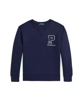 Для малышей и маленьких мальчиков Флисовый свитшот Letterman Polo Ralph Lauren, синий