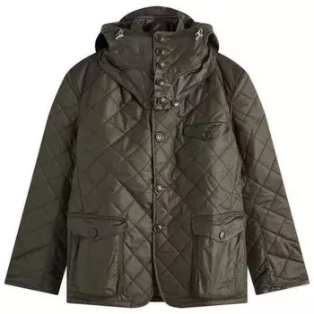 Для вождения стеганая вощеная куртка Barbour, зеленый