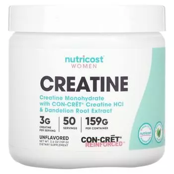 Для женщин, креатин, без вкуса, 5,6 унции (159 г) Nutricost