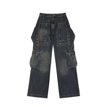 DND4DES Джинсы унисекс темно-синие