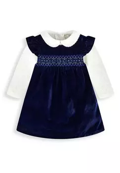 Дневное платье 2-PIECE SMOCKED SET JoJo Maman Bb, цвет navy blue