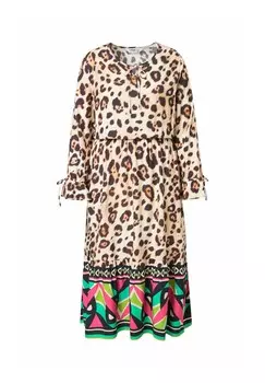 Дневное платье A-LINE LEOPARD PATTERN HEM Angel of Style, светло-розовый
