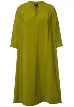 Дневное платье A-LINE SPLIT NECK 3/4 SLEEVE Ulla Popken, зеленый