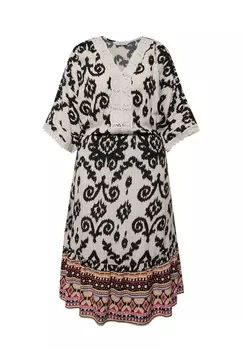 Дневное платье ALLOVERDRUCK V-AUSSCHNITT Angel of Style, черный