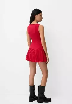 Дневное платье BALLOON Bershka, красный