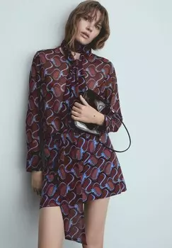 Дневное платье BELLE Mango, Бордо