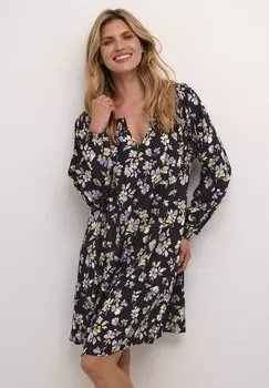 Дневное платье BILBA KIM FIT Cream, цвет black flower print