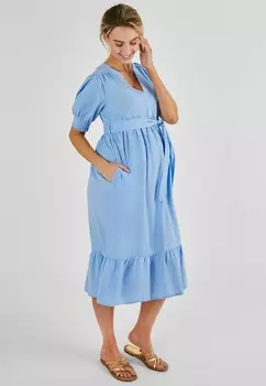 Дневное платье BLEND MATERNITY MIDI REGULAR FIT JoJo Maman Bb, синий