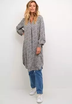 Дневное платье BPLIVA LONG SLEEVE Kaffe, цвет feather gray india ink leaf